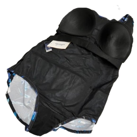 SWIMSUITS FOR ALL Sarong Front One-Piece Swimsuit NWT Size 22 - Picture 12 of 14